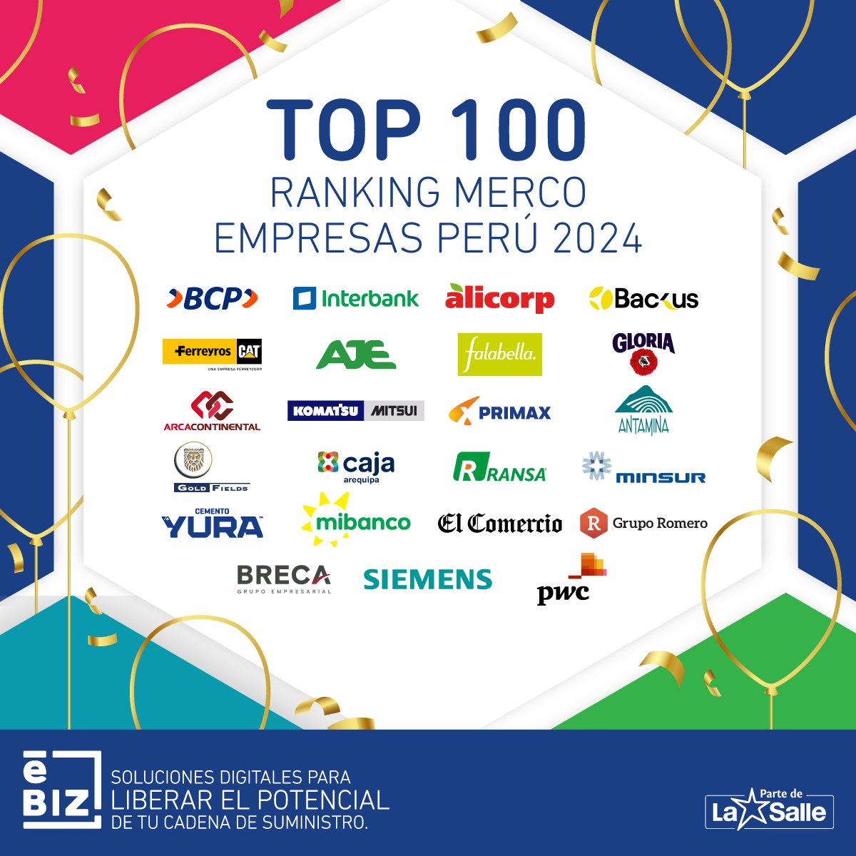 eBIZ (@ebizlatin) on Twitter photo Nos enorgullece que 23 de nuestros clientes y socios sean reconocidos en el Top 100 del <a href="/mercoranking/">Merco</a> Empresas Perú 2024 por su sólida reputación y confianza en el mercado: <a href="/acl_peru/">Arca Continental Lindley</a>, <a href="/Komatsu_Mitsui/">Komatsu Mitsui</a>, PRIMAX, <a href="/Antamina_Peru/">Compañía Minera Antamina</a>, <a href="/GoldFieldsPer/">Gold Fields en Perú 🇵🇪</a>, <a href="/CajaArequipa/">Caja Arequipa</a> y más.👏 Nos enorgullece que 23 de nuestros clientes y socios sean reconocidos en el Top 100 del <a href="/mercoranking/">Merco</a> Empresas Perú 2024 por su sólida reputación y confianza en el mercado: <a href="/acl_peru/">Arca Continental Lindley</a>, <a href="/Komatsu_Mitsui/">Komatsu Mitsui</a>, PRIMAX, <a href="/Antamina_Peru/">Compañía Minera Antamina</a>, <a href="/GoldFieldsPer/">Gold Fields en Perú 🇵🇪</a>, <a href="/CajaArequipa/">Caja Arequipa</a> y más.👏
