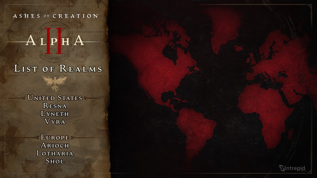 AshesofCreation's tweet photo. 🌍 Get hyped! We are starting Phase I of Alpha Two with six different realms! 

👀 Which one are you going to play on this Friday? https://t.co/qq95DyoUbp
