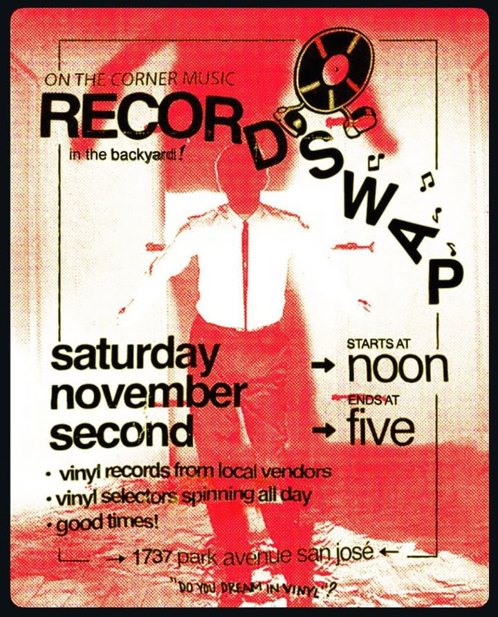 On The Corner Record Swap 11/2 12-5pm in San Jose maps.apple.com/?address=1737%…