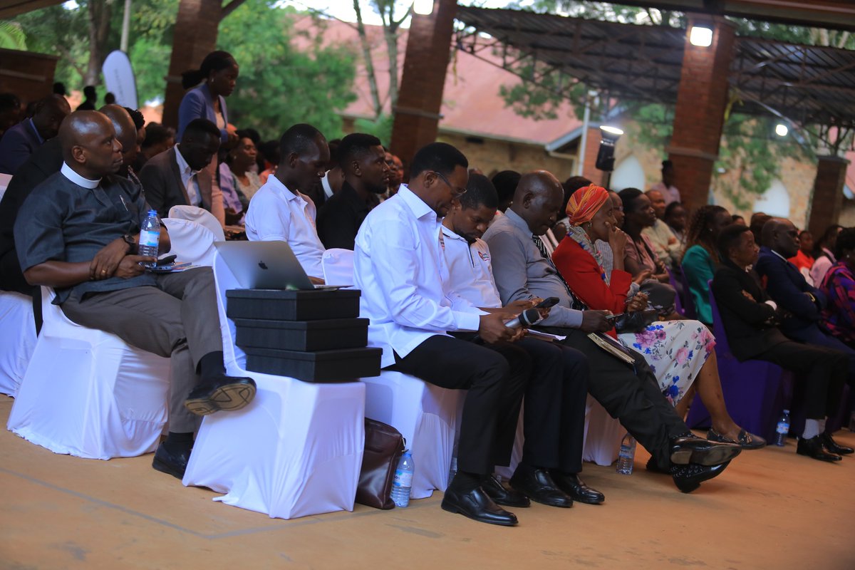 UCUniversity's tweet photo. At Uganda Christian University (UCU), we are unashamedly Christian. This identity is summarised in the UCU motto, "God the beginning (Alpha) and the end (Omega)." —Prof. John Kitayimbwa, Deputy Vice Chancellor for Academic Affairs, reminded guests at the annual UCU Public Lecture. #UCUGrad2024