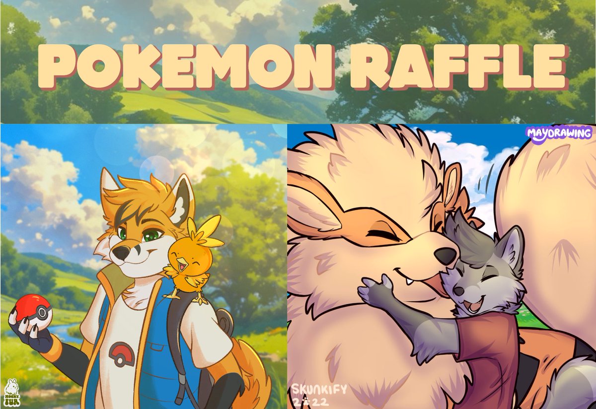 mooooony 🌱 (@moonyfurr_) on Twitter photo ✨Pokemon Raffle ✨
There will be 2 winners ^^
We can draw any species/gender~ 🐶
- follow <a href="/moonyfurr_/">mooooony 🌱</a> and <a href="/DrawingMay/">May Drawing (SFW✨/NSFW🔞)</a>
-retweet this post!
-like it and comment your favorite pokemon!
Winner will be picked on the 5th of November! 🦊
#furryart #freeart ✨Pokemon Raffle ✨
There will be 2 winners ^^
We can draw any species/gender~ 🐶
- follow <a href="/moonyfurr_/">mooooony 🌱</a> and <a href="/DrawingMay/">May Drawing (SFW✨/NSFW🔞)</a>
-retweet this post!
-like it and comment your favorite pokemon!
Winner will be picked on the 5th of November! 🦊
#furryart #freeart
