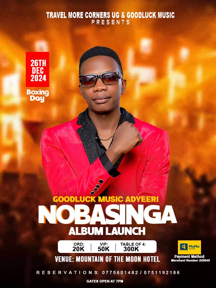 TooroTrack's tweet photo. UPDATES: GoodLuck Music is set to hold his maiden concert #nobasingaalbum Launch on  26th December / Mountains Of The Moon Hotel .Let's support Tooro music 

#tooromusic 
#goodluckmusic
#toorocelebritytrack https://t.co/3I7mG1O2Nv