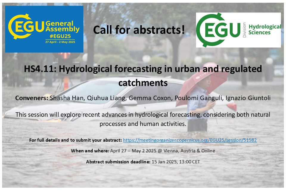 Shasha Han (@drshashahan) on Twitter photo The #EGU25 Call for Abstracts is OPEN!
We look forward to hearing about your research. Join our session HS4.11 to explore recent advances in hydrological forecasting, considering both natural processes and human activities. Hope to see you there! <a href="/EuroGeosciences/">European Geosciences Union</a> <a href="/GeogBham/">Geography Birmingham</a> The #EGU25 Call for Abstracts is OPEN!
We look forward to hearing about your research. Join our session HS4.11 to explore recent advances in hydrological forecasting, considering both natural processes and human activities. Hope to see you there! <a href="/EuroGeosciences/">European Geosciences Union</a> <a href="/GeogBham/">Geography Birmingham</a>