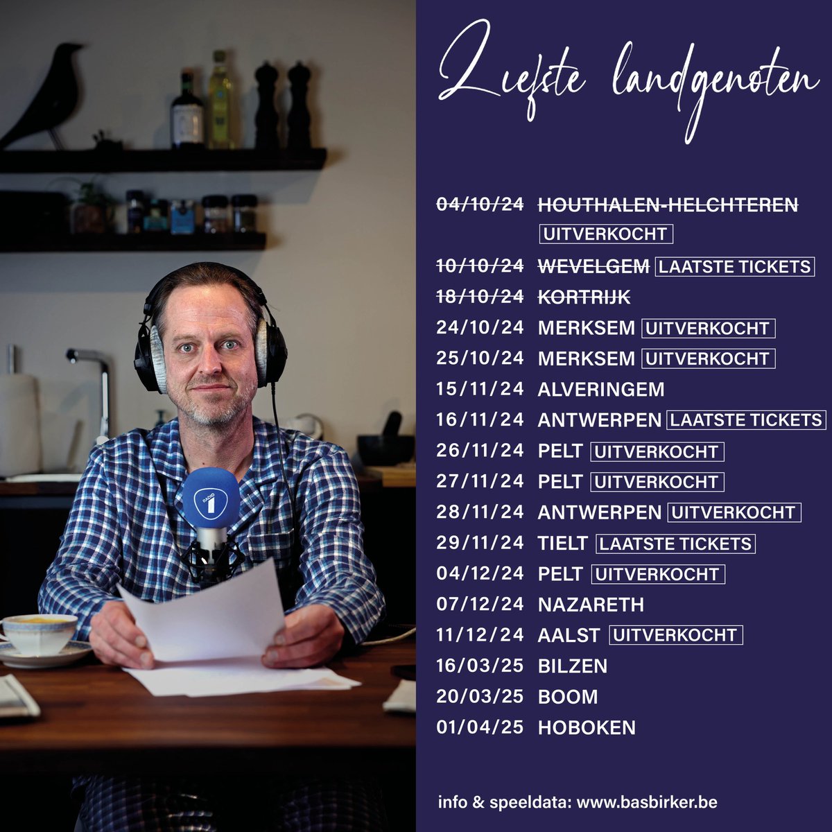 Morgen en vrijdag zak ik af naar mijn thuis cc in MXM City, voor 2 dagen voorlezen uit mijn leukste #middagjournaals uit #nieuwefeiten op <a href="/radio1be/">Radio 1</a> 

Ook horen hoe ik nooit in 1 take voorlees wat me vanaf de keukentafel wel lukt? Er is nog plek. Elders. 

Vragen? -> het internet