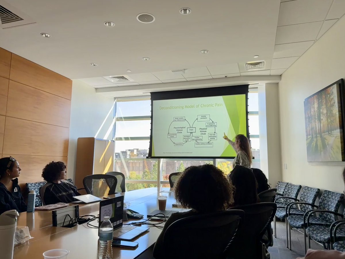 Dana Rowe (@rowedana1) on Twitter photo Fantastic guest lecture by Dr. Katherine Applegate on the psychology of pain for our #SpineNavigator undergrad students yesterday!! Emphasizing the importance of holistic care and interdisciplinary patient support for these future med students👏👩⚕️ #MedEd <a href="/BassConnections/">Bass Connections at Duke</a> Fantastic guest lecture by Dr. Katherine Applegate on the psychology of pain for our #SpineNavigator undergrad students yesterday!! Emphasizing the importance of holistic care and interdisciplinary patient support for these future med students👏👩⚕️ #MedEd <a href="/BassConnections/">Bass Connections at Duke</a>