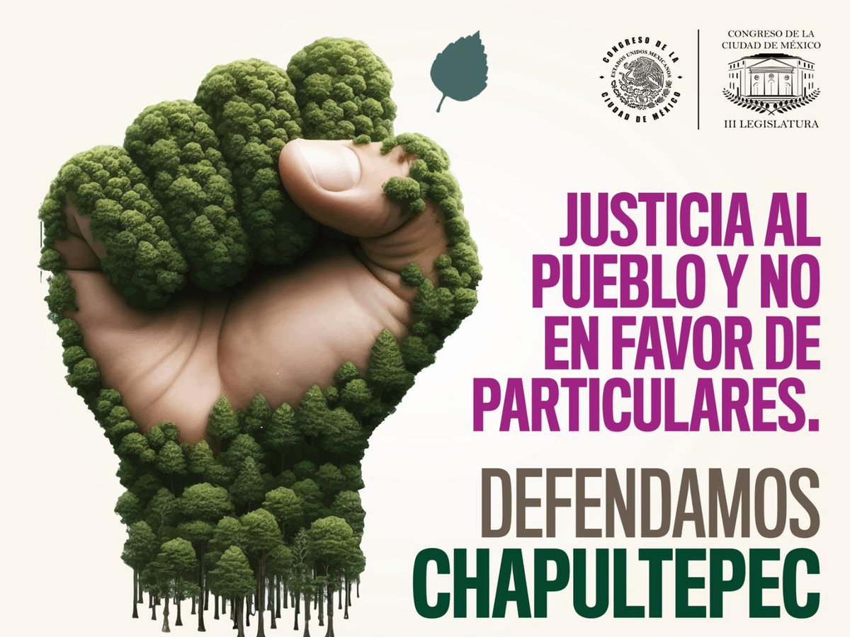 El Bosque de Chapultepec está bajo amenaza por un proyecto inmobiliario que busca construir departamentos de lujo en una zona protegida. Las y los diputados de la Transformación vamos a defender este patrimonio del pueblo. 

#SalvemosChapultepec
#SigamosHaciendoHistoria
