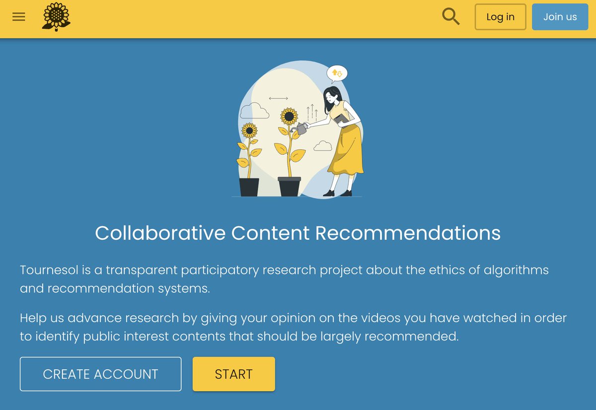 Charbel-Raphael (@crsegerie) on Twitter photo How Could Recommendation AIs Become Beneficial?
"the <a href="/TournesolApp/">Tournesol 🌻</a>: unlike current AIs that are optimized to maximize engagement, Tournesol proposes a transparent solution based on contributors’ reported judgments of what ought to be more recommended on YouTube." How Could Recommendation AIs Become Beneficial?
"the <a href="/TournesolApp/">Tournesol 🌻</a>: unlike current AIs that are optimized to maximize engagement, Tournesol proposes a transparent solution based on contributors’ reported judgments of what ought to be more recommended on YouTube."