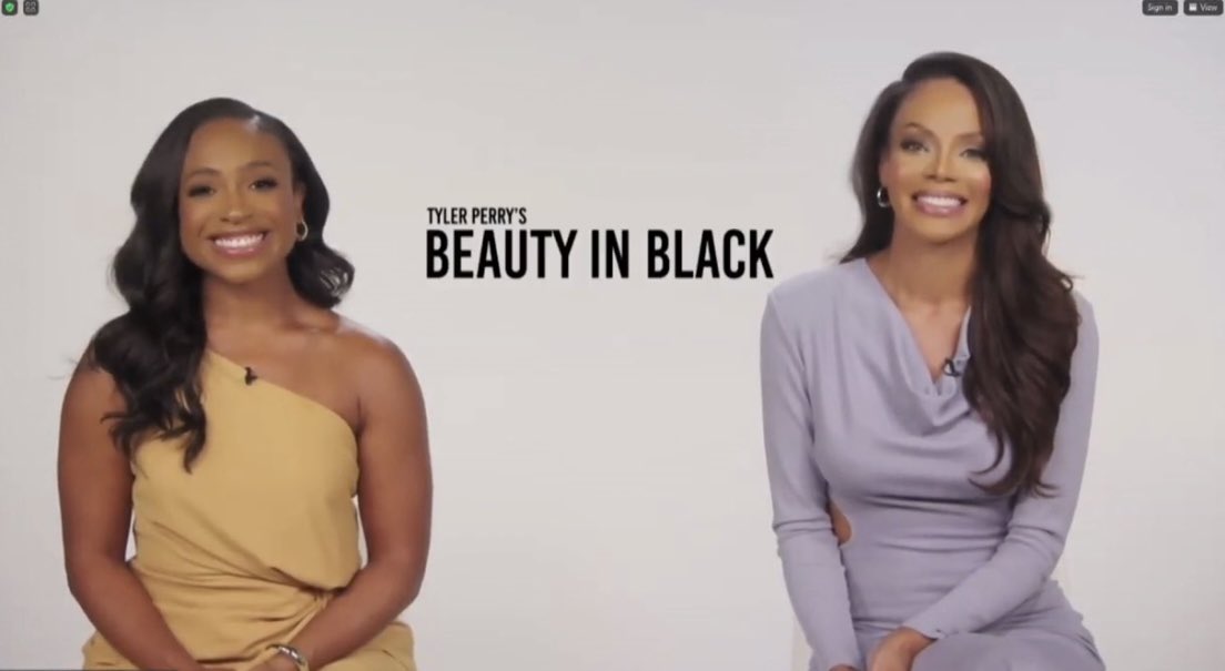 OMG!  Our #GoodDayNWA team interviewed the stars of <a href="/tylerperry/">Tyler Perry</a> Beauty in Black @CrystleStewart <a href="/TaylorPolidore/">Taylor Polidore Williams</a> 😍

So excited to see this on <a href="/netflix/">Netflix</a> 

Full interview here:
tinyurl.com/58hx4zed