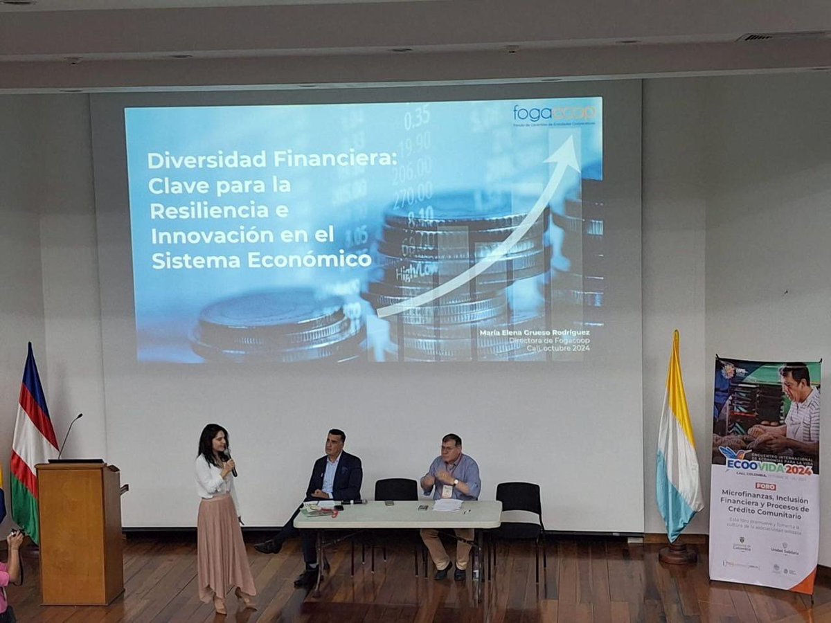 Fogacoop's tweet photo. En la COP16, la directora de Fogacoop @megrueso destacó en el foro #8 la importancia de la “Diversidad financiera: Clave para la resiliencia e innovación en el sistema económico”. #ModoEccovida #Ecoovida2024 https://t.co/TsBxYzdJQG