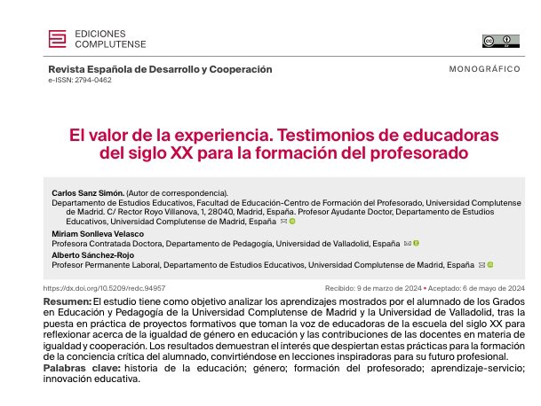 Nuevo artículo publicado en la <a href="/RCooperacion/">Revista Española de Desarrollo y Cooperación</a> con mis compañeros <a href="/carsanzsi/">Carlos Sanz</a> de <a href="/ucm_educacion/">Facultad Educación UCM</a> y #MiriamSonlleva de <a href="/SJC_UVA/">SJC_UVa</a>:

revistas.ucm.es/index.php/REDC…