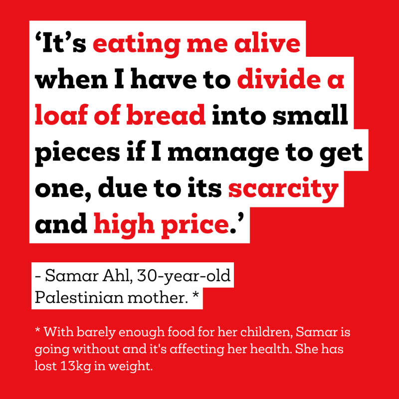 christian_aid's tweet photo. The sky rocketing prices and lack of food in Gaza are causing catastrophic levels of hunger. Mothers are losing weight as they often go without food to feed their children.

Donate now so we can continue to support our partners in #Gaza. 👉 https://t.co/lj2KZet1vQ