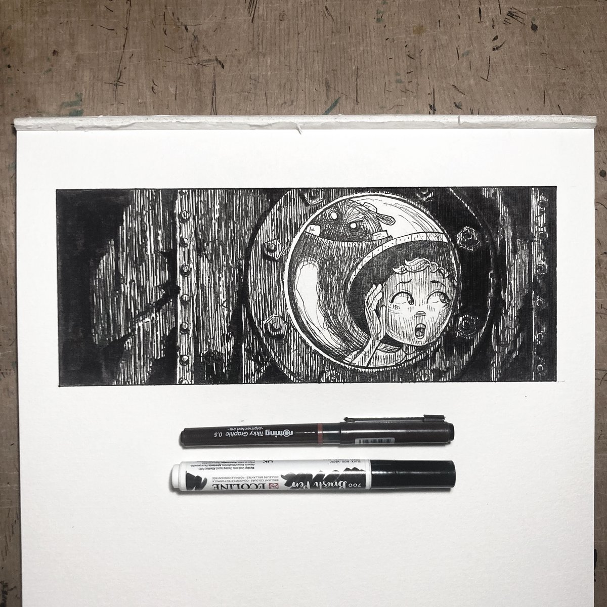 #inktober2024 
Day 23, “Rust”
#inktober2024day23  #ink