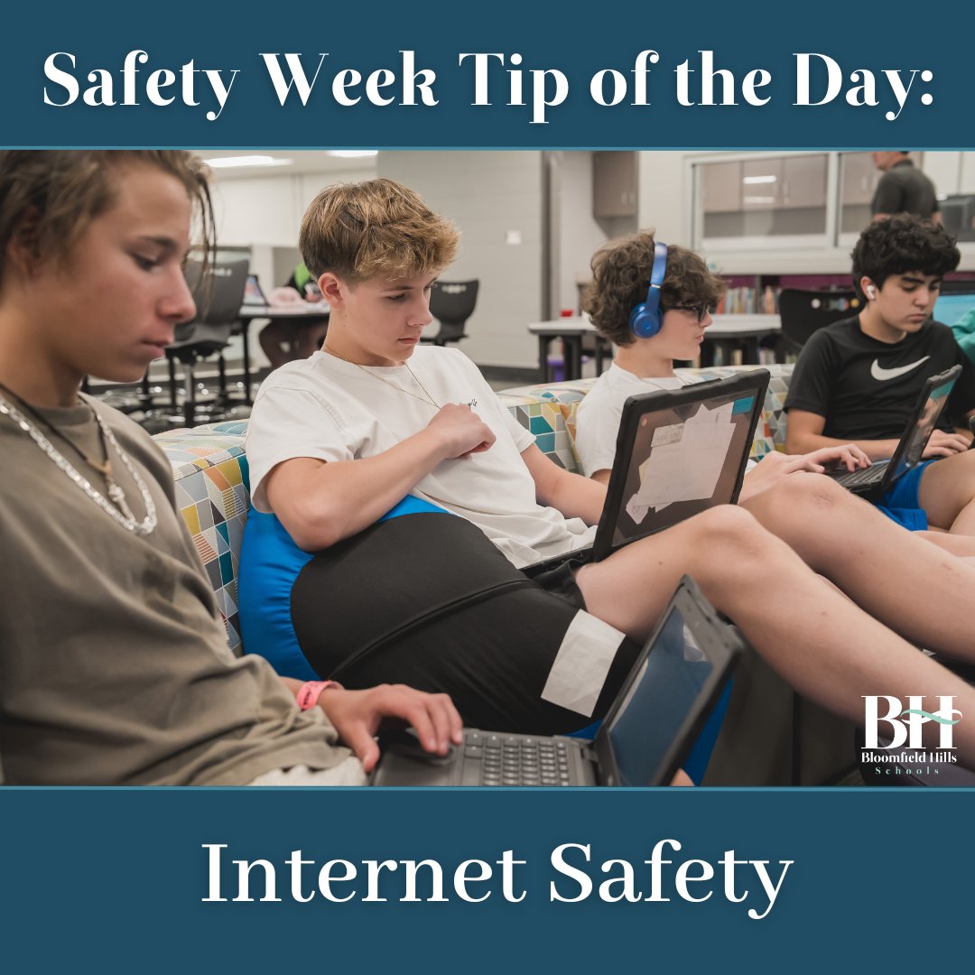 Internet safety is more important than ever! Help your child by discussing their online activities, setting guidelines for internet use, and teaching respect in digital spaces. Together, we can promote a safe, responsible online community💻!