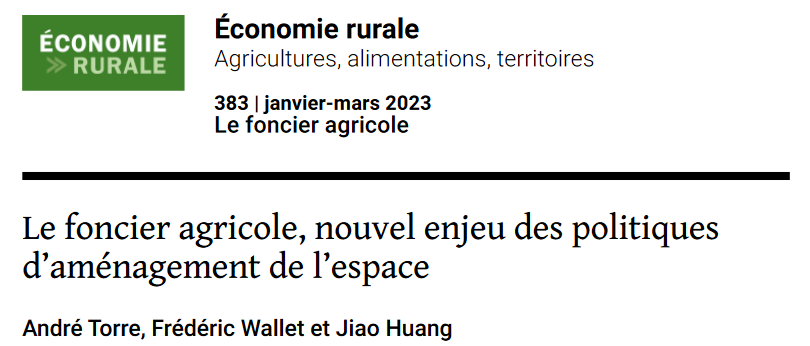 Le foncier agricole, nouvel enjeu des politiques d’aménagement de l’espace