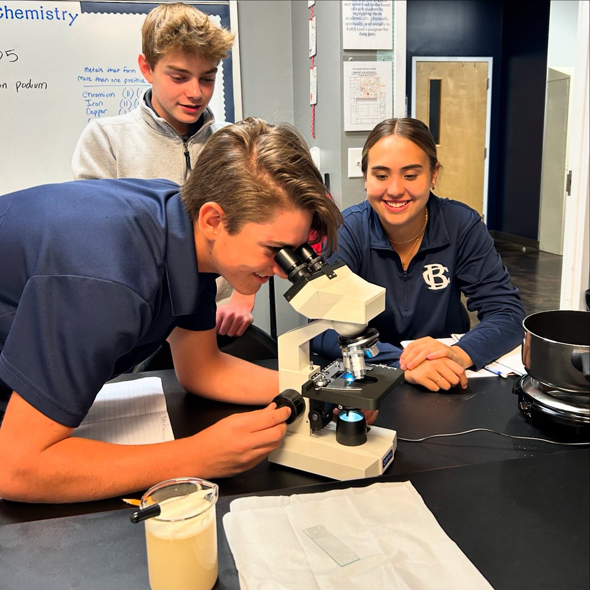 BCAknights's tweet image. We love a good hands-on science lab! Ms. Varner’s 9th Grade Honors Chemistry class studied the process of yeast fermentation today. 

#handsonlearning #highschoolscience #chemistrylab