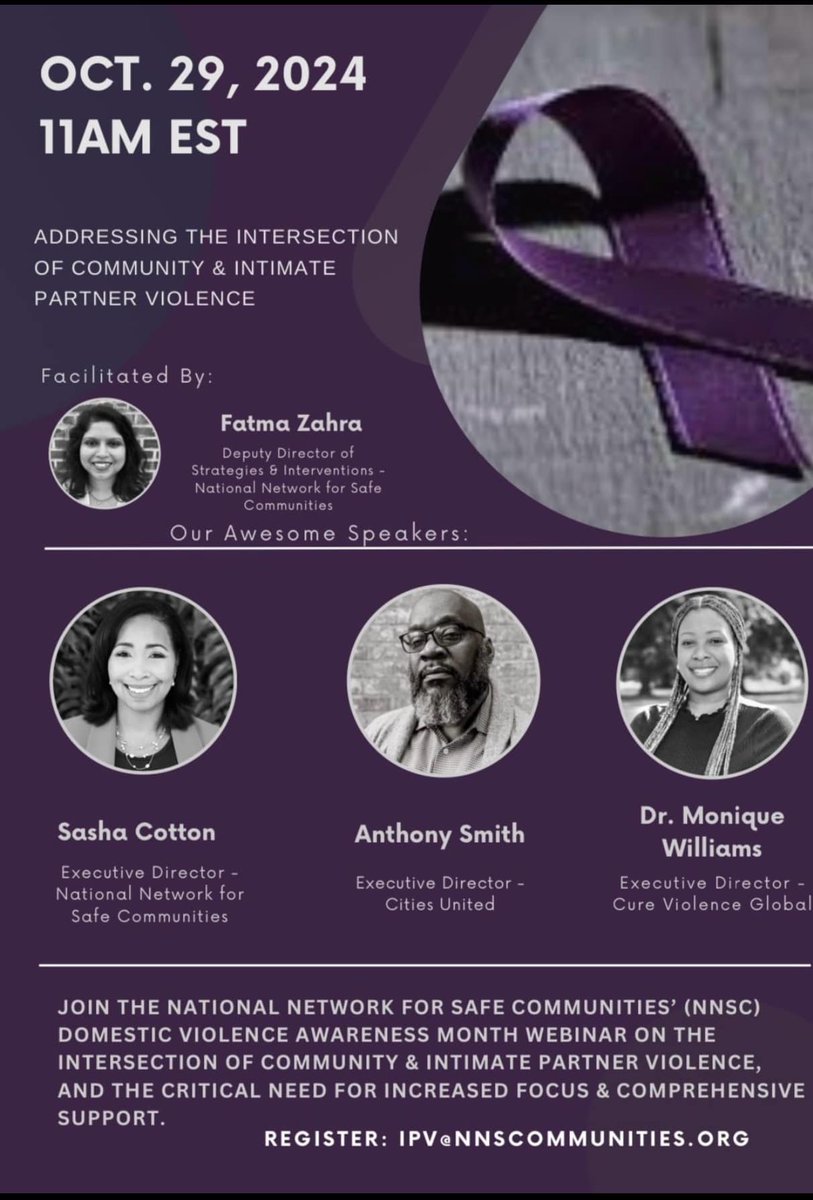 NNSC is hosting a webinar in recognition of Domestic Violence Awareness Month. Join the discussion about the intersection of community and intimate partner violence and learn about the critical attention it deserves.
To RSVP, email ipv @ nnscommunities.org (no spaces).