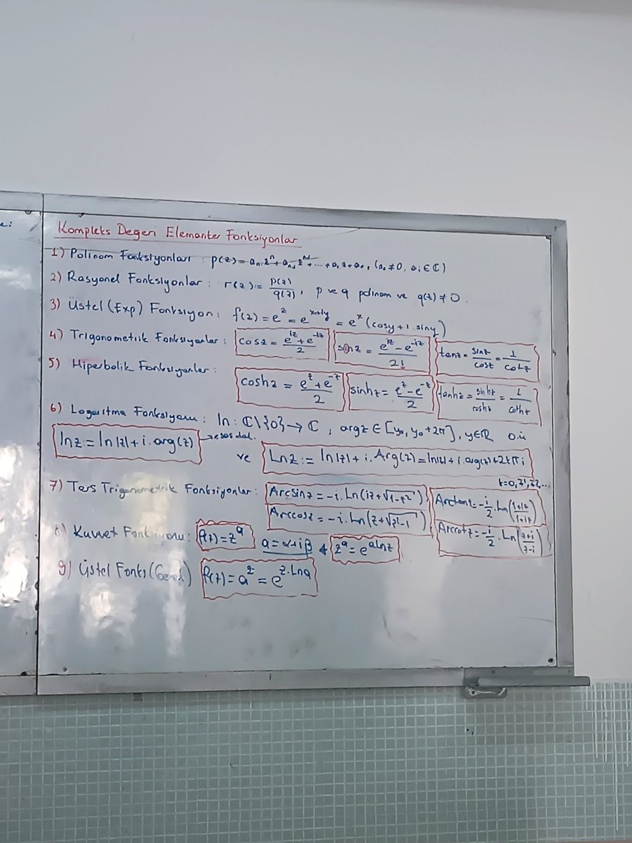 A summary from today's complex analysis lecture