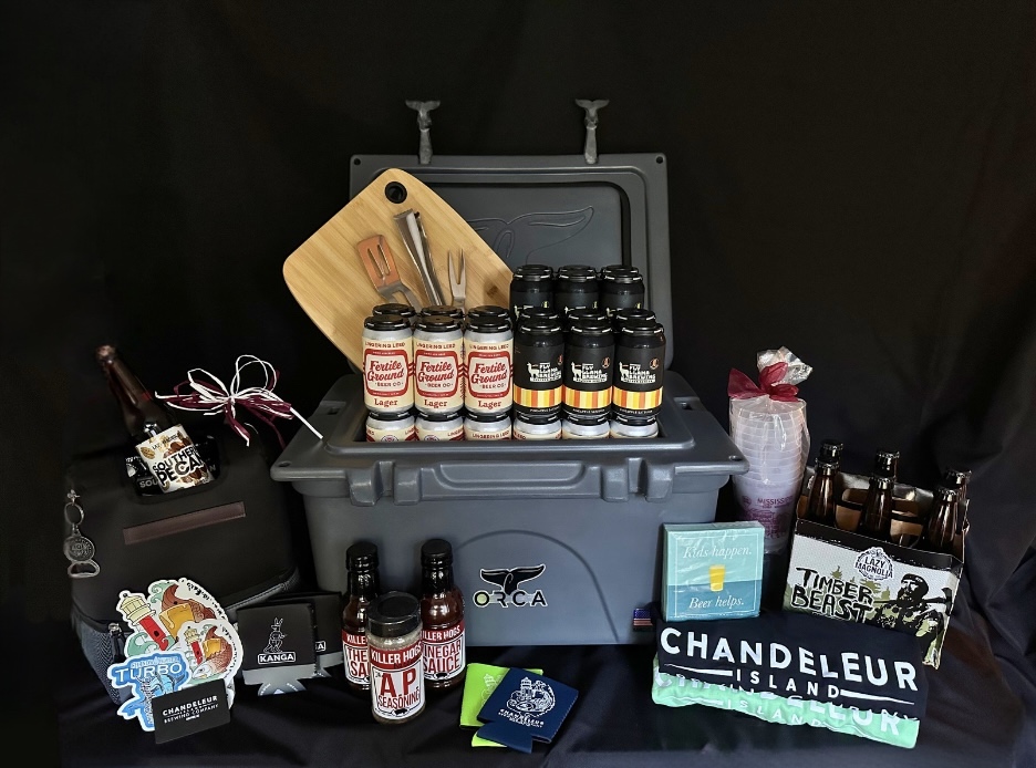 🍻Good Vibes &amp; Great Times Collection🍻 
Stock your fridge with local brews from Fertile Ground, Fly Llama, and Lazy Magnolia, plus win an Orca 40 cooler, sauces, grilling tools, &amp; more! 
🎟️$50/ticket 
📅Raffle dates: Oct 1 - Dec 1 
🏡Benefits safe housing in Starkville, MS!