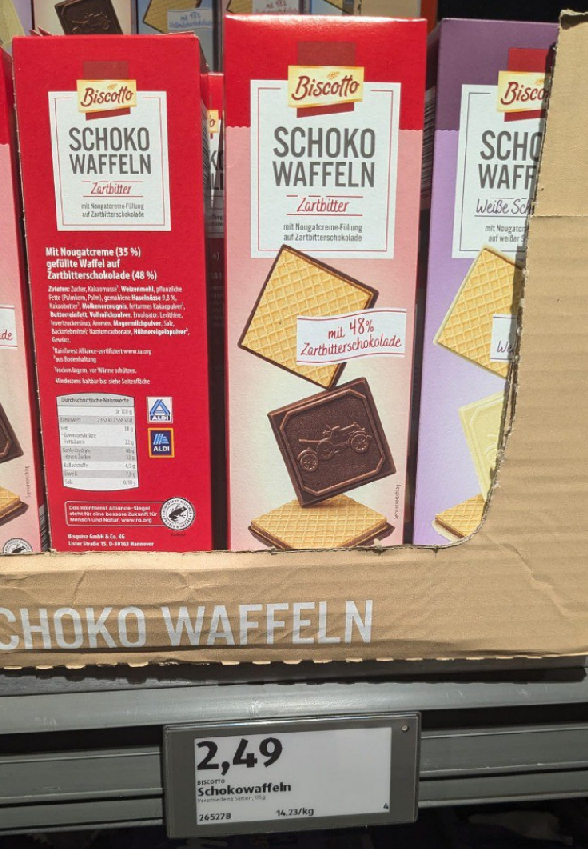 Ich bin so alt, ich erinner mich noch als die Dinger mal 0,89€ oder 0,99€ gekostet haben, so vor 5 Jahren :D, korrigiert mich wenn ich falsch liege. #aldi #lebensmittelpreise #inflation #schokowaffeln