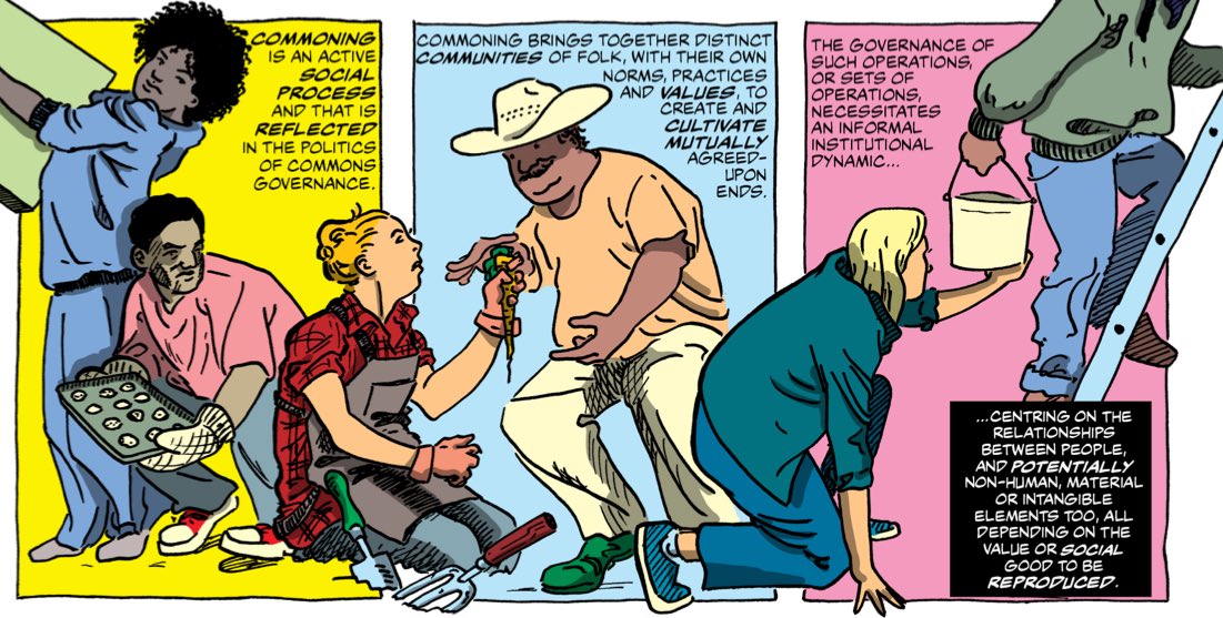 future_natures's tweet image. What is commoning? 

Some panels from our first comic, ‘Future Natures: A Primer for the Curious’

futurenatures.org/comic-future-n…