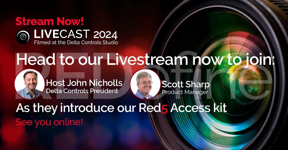 DeltaIBT's tweet photo. Head to our #livestream now to join @JohnVNicholls & Product Manager Scott Sharp as they introduce our #Red5 #AccessKit. #LiveDemo #TechLaunch #OnlinePresentation https://t.co/bUc602jxxO https://t.co/45cZKM5ob8
