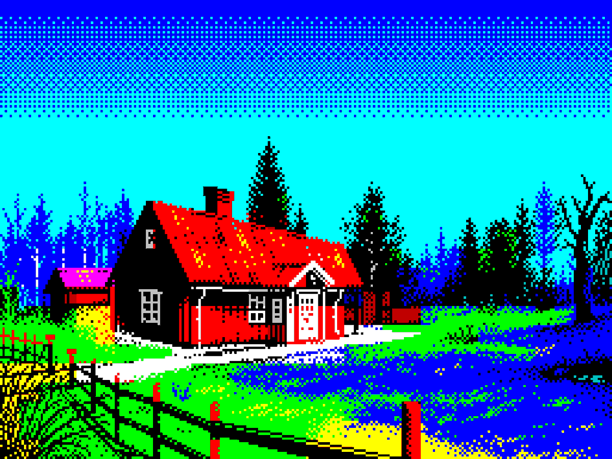 Country cottage #pixelart #ドット絵 #ZXSpectrum