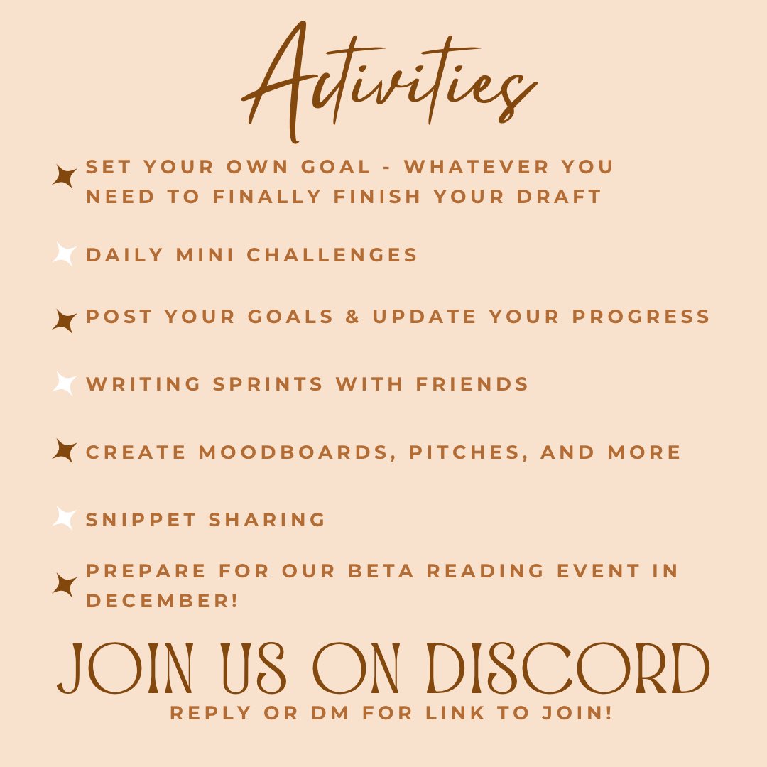 new writing challenge just dropped! join us to get your draft finished!