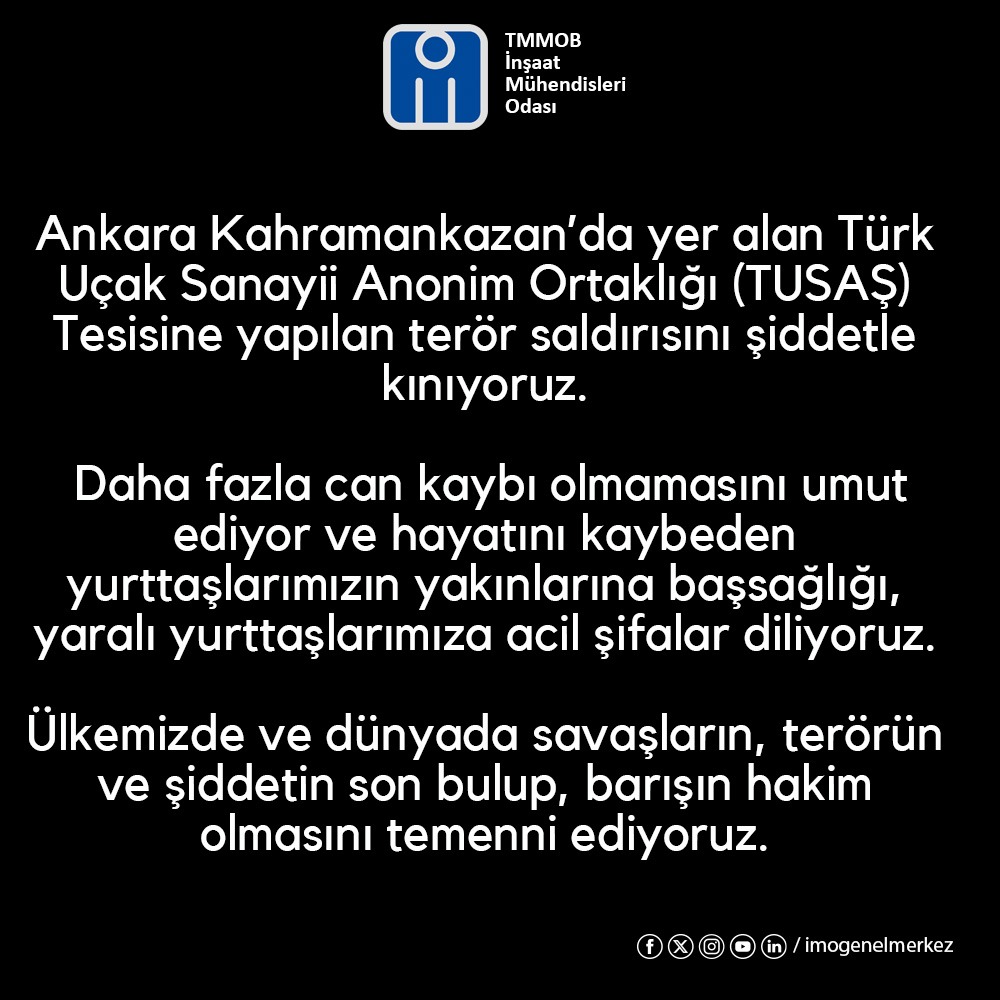 ⚫️ Terör Saldırısını Kınıyoruz👇 imo.org.tr/TR,181508/tero… #tusaş