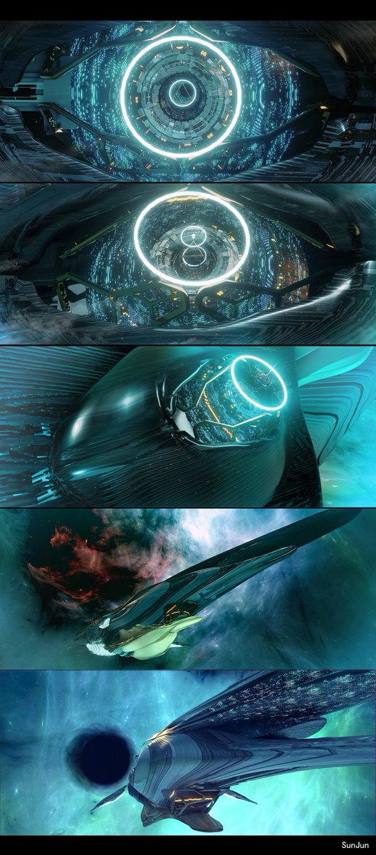 solarjunes's tweet photo. "A previous work of mine features a massive bionic whale-shaped spaceship, inspired by Leviathan. There's also a badge-like space station and combat robots." #3dartwork  #Space  #scifiart #robot #Starship  #blender https://t.co/HZDuM6Kq9J