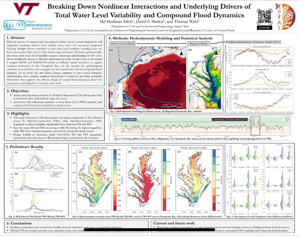 CoRAL Lab 🪸 VT (@coral_lab_vt) on Twitter photo <a href="/SODaramola/">Samuel Daramola</a> and <a href="/Shadman_144/">Md Shadman Sakib</a> will be presenting their research in the <a href="/virginia_tech/">Virginia Tech</a> ‘s Water Resources Colloquium💧🌊 Drop by this afternoon to learn more about state-of-the-art methods for predicting #compound #flood #dynamics and #nonlinear #interactions🤓🤓 <a href="/SODaramola/">Samuel Daramola</a> and <a href="/Shadman_144/">Md Shadman Sakib</a> will be presenting their research in the <a href="/virginia_tech/">Virginia Tech</a> ‘s Water Resources Colloquium💧🌊 Drop by this afternoon to learn more about state-of-the-art methods for predicting #compound #flood #dynamics and #nonlinear #interactions🤓🤓