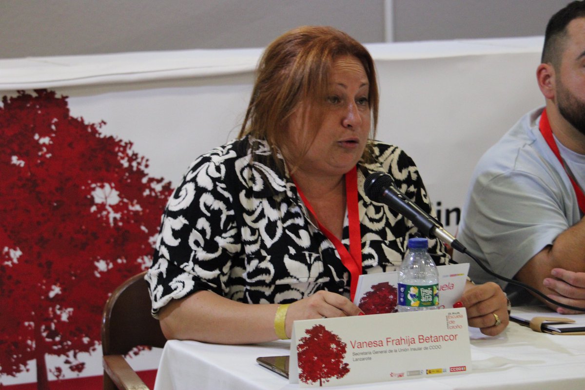 <a href="/CCOO/">COMISIONES OBRERAS</a> @CCOOServCan <a href="/FSCCCOOCanarias/">FSC CCOO Canarias</a> 🔴Vanesa Frahija Betancor, Secretaria General de la UI CCOO Lanzarote <a href="/CCOOLANZAROTE/">CCOO LANZAROTE #ProtegerLoConquistadoGanarFuturo</a>