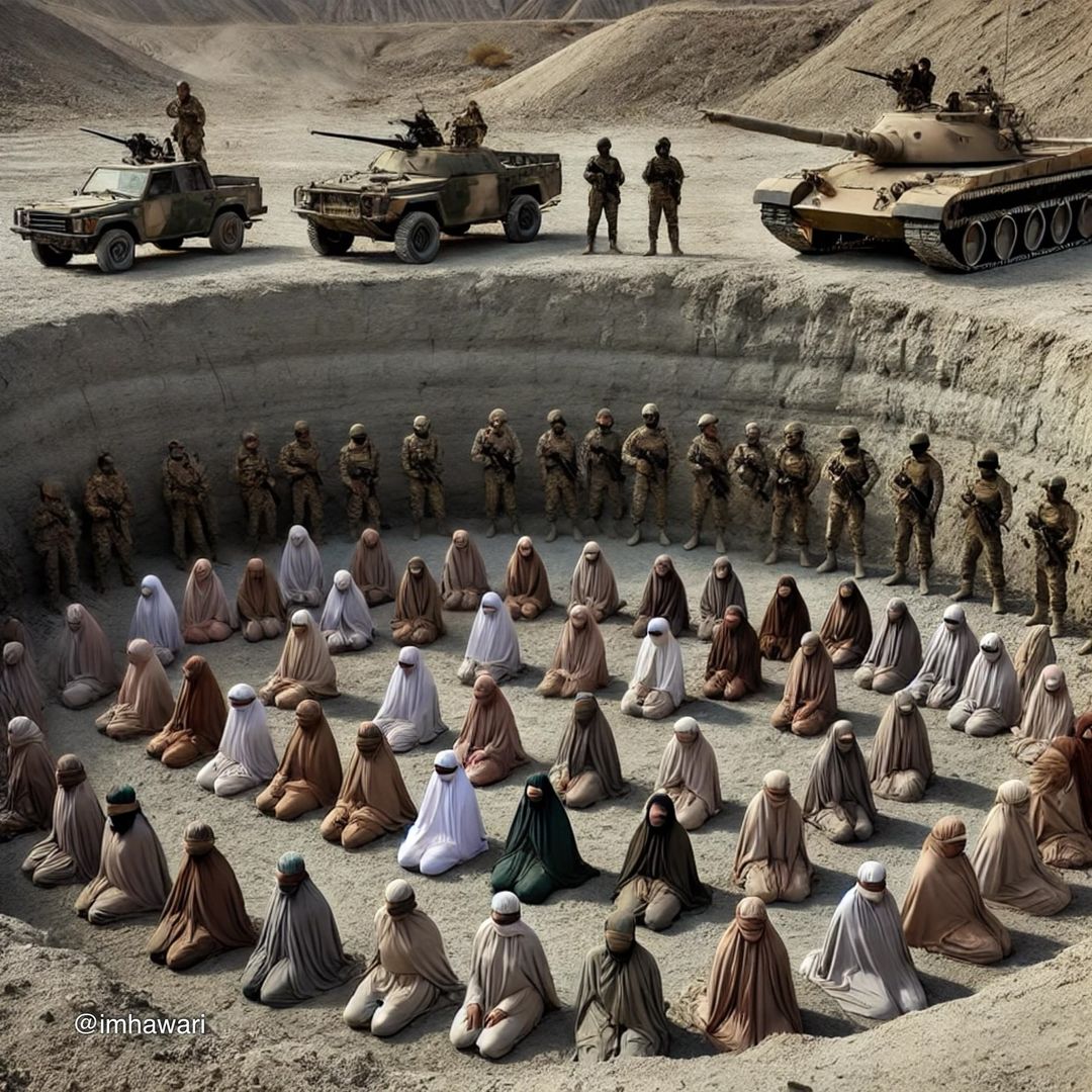 هذا ما رسمه الذكاء الاصطناعي واصفًا ما يحدث في شمال غزة حاليًا
جيش الاحتلال قام بحفر حفرة كبيرة ووضع بها النساء
#غزة #شمال_غزة #الشيخ_زايد