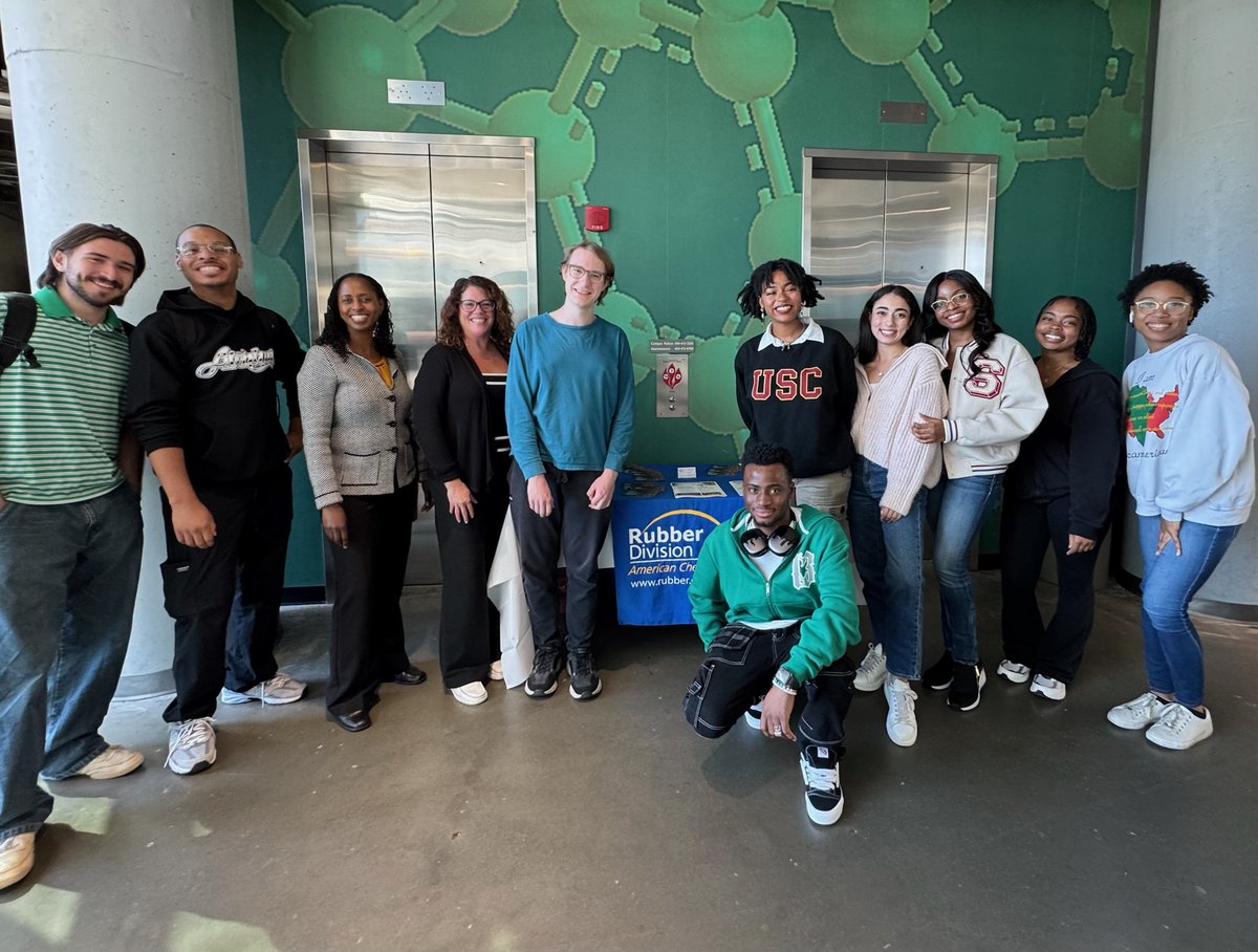 <a href="/HeatherMaimone/">Heather Maimone</a> visited our new @RubberACS_gsu Georgia State University Student Chapter. These students are so excited about being introduced to our #RubberIndustry! 

Your company based in the Atlanta area and willing to host them on a visit? Contact us!
