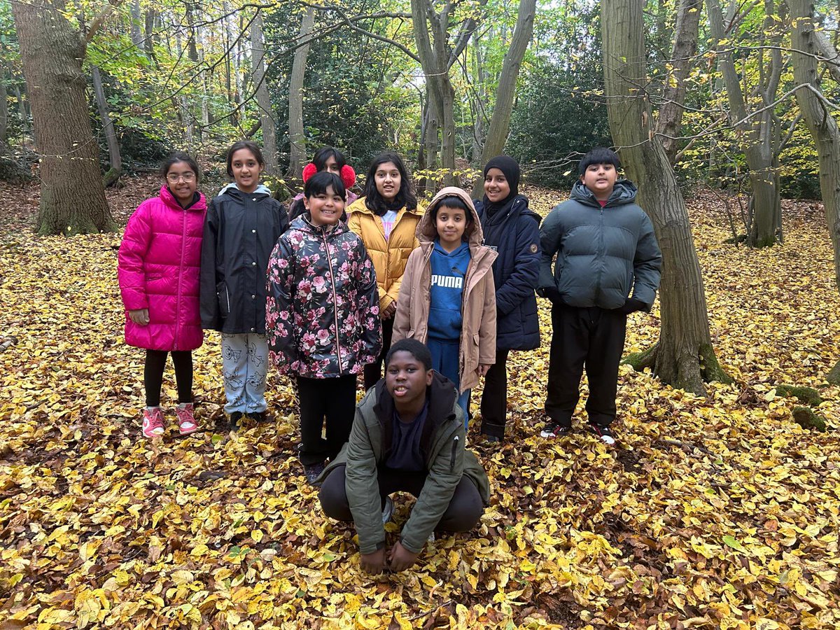 Group 1 enjoying a chilled walk in the woods and team games before heading home!