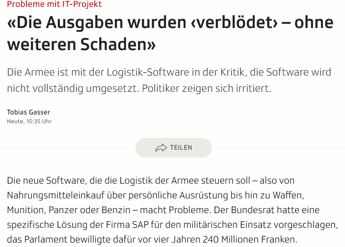 JorgoA's tweet photo. Proprietäre Software und ausländische Cloud: Wer hätte erwarten können, dass dabei 240'000'000.- Steuergelder draufgehen. #SwissDigitalFail
https://t.co/XmtVFcmVQY
https://t.co/AOrRmfToA1 https://t.co/kx5LBjOb4l