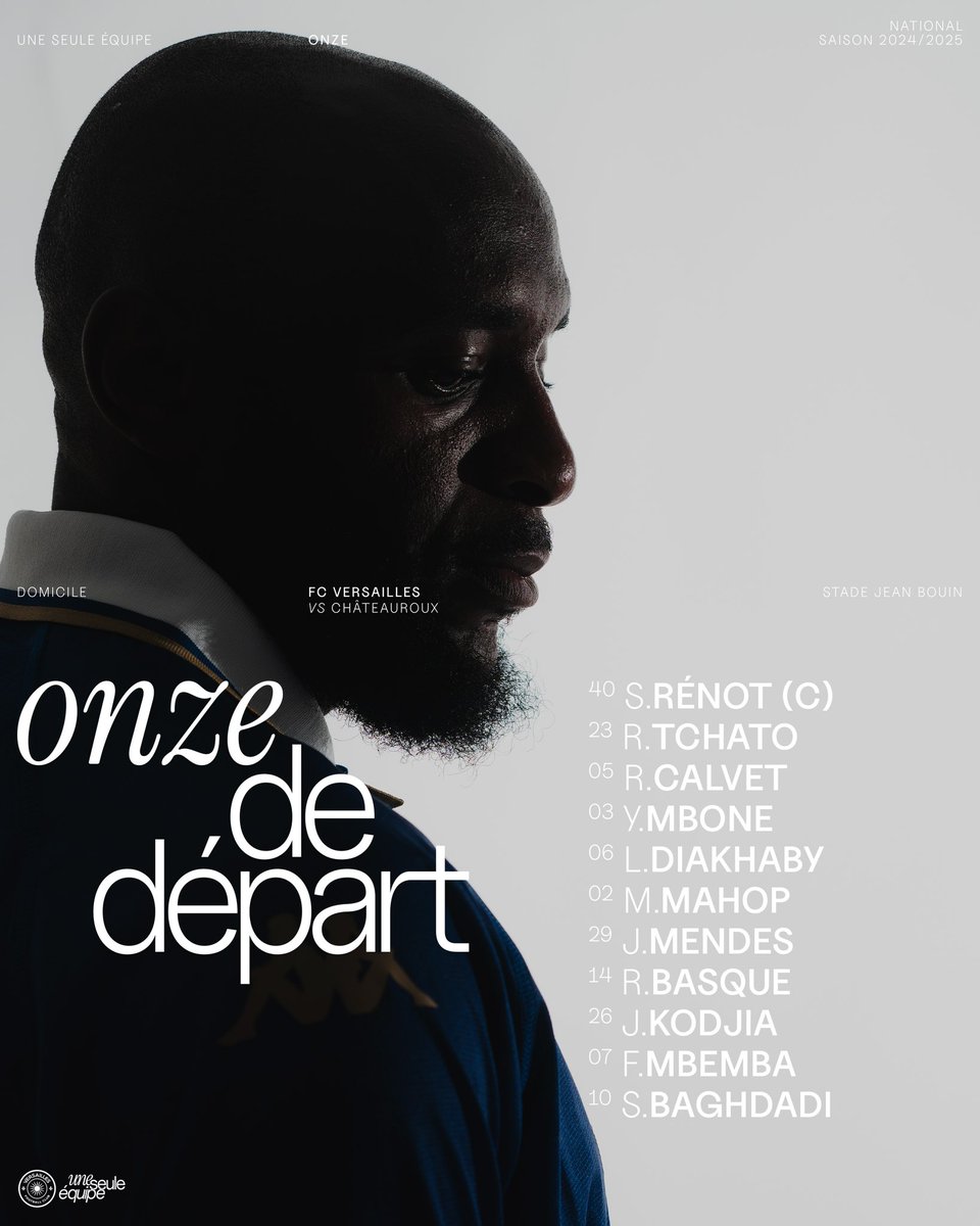 FC_Versailles's tweet photo. Le XI du soir. 👑

#FCVLBC https://t.co/i8PzFrGcNw
