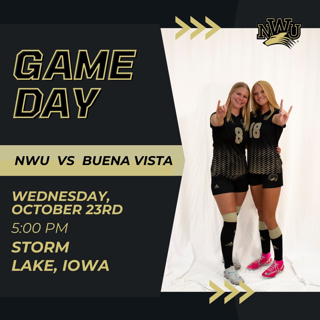 GAME DAY !!!! 🙌🏼⚽️🥳🎉

📍: Storm Lake, IA
⚽️: Buena Vista University 
⏰: 5:00 PM CT 
🎥: team1sports.com/buenavista/