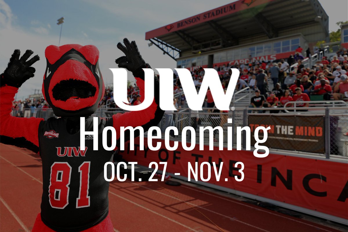 uiwcardinals's tweet photo. Homecoming officially kicks off this Sunday, Cardinals! 🤩 Make sure to register for all your favorite events and traditions at https://t.co/BT5QeYlFow!

We'll see you back home at the Nest, soon!

#UIWAlumni #UIWHomecoming https://t.co/U9FBg1Io0l