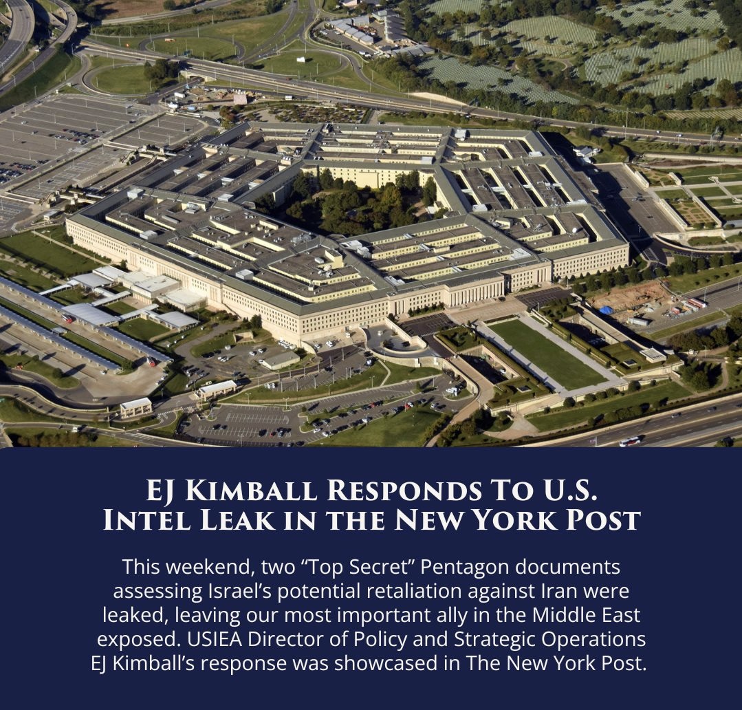 U.S. Israel Education Association (USIEA) (@_usieducation) on Twitter photo “There is a significant lack of trust operationally between Israel and the United States … it’s a very dangerous situation that’s now happening where the next administration will have to work to rebuild that trust,” <a href="/KimballEJ/">EJ Kimball</a> said to <a href="/thenewyorkpost/">New York Post</a>.
The leak of top secret “There is a significant lack of trust operationally between Israel and the United States … it’s a very dangerous situation that’s now happening where the next administration will have to work to rebuild that trust,” <a href="/KimballEJ/">EJ Kimball</a> said to <a href="/thenewyorkpost/">New York Post</a>.
The leak of top secret