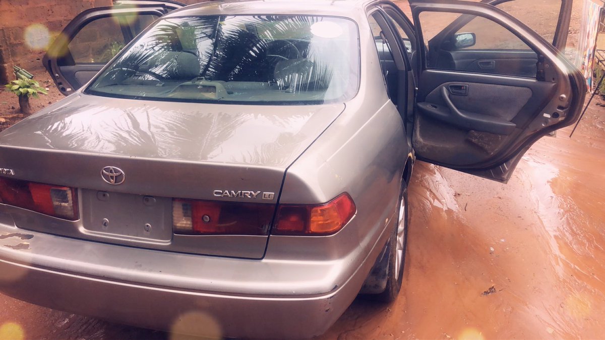 WizzyEmmy's tweet photo. I have well maintained Toyota Camry Tiny Light for sale.

It's a 4-cylinder engine, going for N2.5m, but can negotiate slightly with serious buyers only.

Location is Lagos. Please help RT https://t.co/298j5Jr4mp