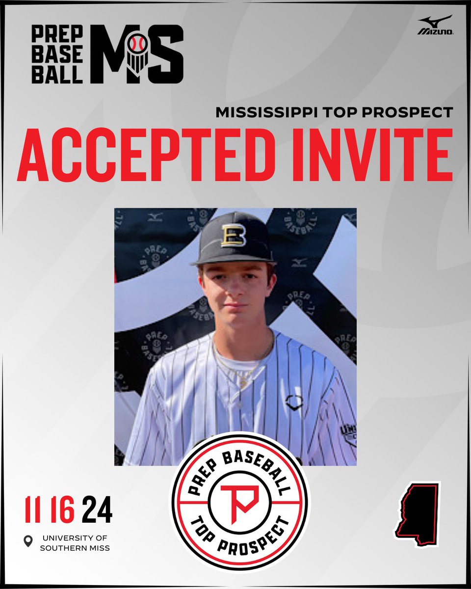 Prep Baseball Mississippi (@prepbaseballms) on Twitter photo #MSTPGUnder24: ๐๐ง๐ฏ๐ข๐ญ๐ ๐๐๐๐๐ฉ๐ญ๐๐ ๐ค
+ '27 SS/RHP Dawson Ward (@DawsonWard2007; <a href="/TCPSBSB/">TCPS BSB</a>) is ๐๐๐พ๐๐๐ฟ ๐๐ ๐ for the Top Prospect Games Underclass at Southern Miss on November 16th.
๐๐๐ฆ๐ช๐๐จ๐ฉ ๐๐ฃ๐ซ๐๐ฉ๐ โก๏ธ loom.ly/WEEcrtU #MSTPGUnder24: ๐๐ง๐ฏ๐ข๐ญ๐ ๐๐๐๐๐ฉ๐ญ๐๐ ๐ค
+ '27 SS/RHP Dawson Ward (@DawsonWard2007; <a href="/TCPSBSB/">TCPS BSB</a>) is ๐๐๐พ๐๐๐ฟ ๐๐ ๐ for the Top Prospect Games Underclass at Southern Miss on November 16th.
๐๐๐ฆ๐ช๐๐จ๐ฉ ๐๐ฃ๐ซ๐๐ฉ๐ โก๏ธ loom.ly/WEEcrtU