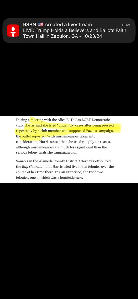 JeffClarkUS's tweet image. Kamala Harris is a fraud.

As the NRO article shows, she claimed she prosecuted hundreds of cases, then dialed that back to 50, then dialed that back to “under 30.”

The reality is that she did no more than 10 cases. And if you credit her boss, Hallinan, she did only one case in…