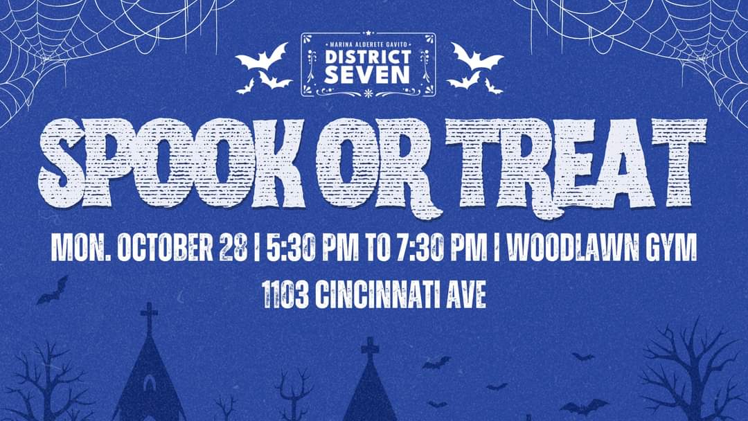 Pre-K 4 SA (@prek4sa) on Twitter photo 🎃👻 Get ready for a spooky night at <a href="/COSA_D7/">CW Marina Alderete Gavito</a>'s Spook or Treat on October 28. Join us for trick-or-treating, costumes, and family-friendly fun at the Woodlawn Gym. Costumes are encouraged!
🗓️ Oct 28, 2024
⏰ 5:30-7:30 p.m.
📍 Woodlawn Gym, 1103 Cincinnati Ave.
#PreK4SA 🎃👻 Get ready for a spooky night at <a href="/COSA_D7/">CW Marina Alderete Gavito</a>'s Spook or Treat on October 28. Join us for trick-or-treating, costumes, and family-friendly fun at the Woodlawn Gym. Costumes are encouraged!
🗓️ Oct 28, 2024
⏰ 5:30-7:30 p.m.
📍 Woodlawn Gym, 1103 Cincinnati Ave.
#PreK4SA