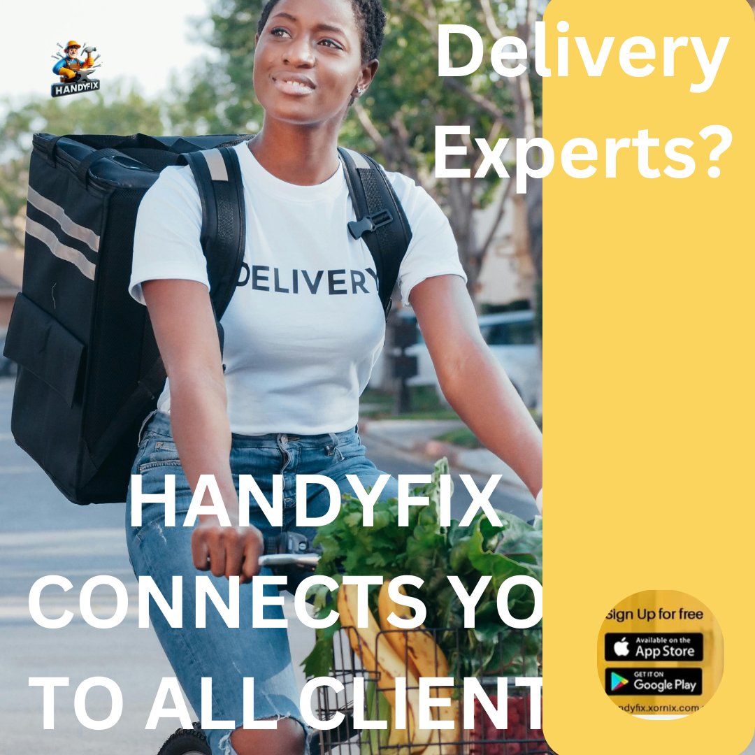 🚚 Need a Reliable Dispatch Rider? We've Got You Covered! 📦

Tired of delays and unreliable delivery services? Say hello to **HandyFix** – the all-in-one mobile app connecting you with the most trusted dispatch riders in town! 🛵💨

Whether it's sending packages, delivering prod