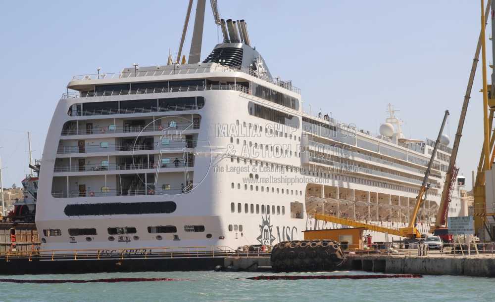 Shipguru's tweet photo. #MSC_Cruises #cruiseliner #MSC_OPERA #drydocked at #Dock6, #PalumboMaltaShipyard - 18.10.2024 - https://t.co/nfgboxc3g3 - NO PHOTOS can be used or manipulated without our permission @MSC_Cruises_UK @MSCCruises_PR @MSC_Crociere @Rich_Ships @ShipsInPics @ShippingMag @worldshipsoc https://t.co/f29oeBickG