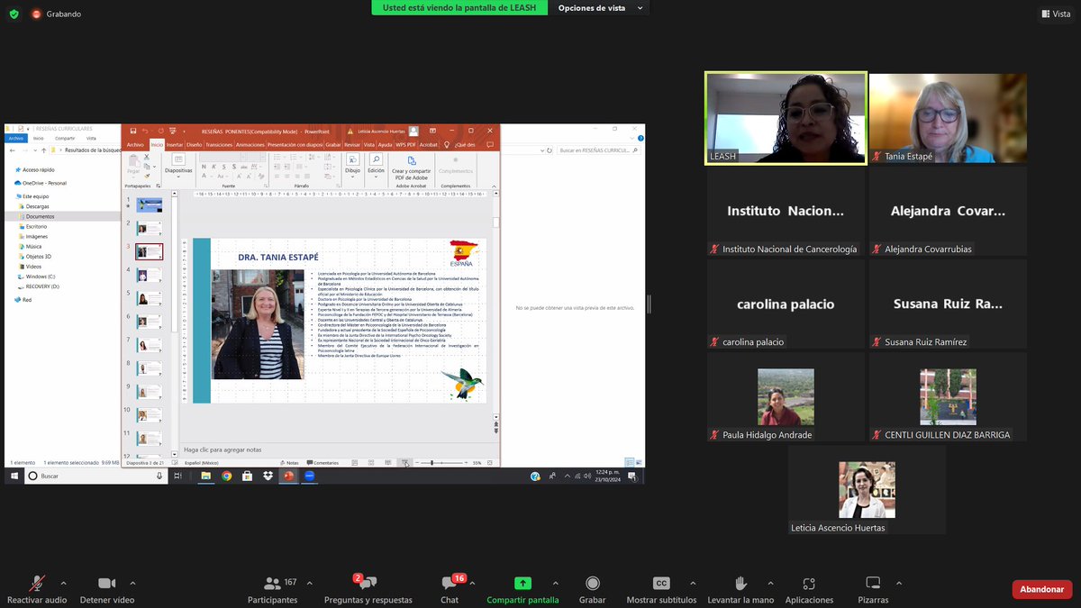 Nuestra psicooncóloga invitada al II Congreso Latinoamericano de Psicología Paliativa