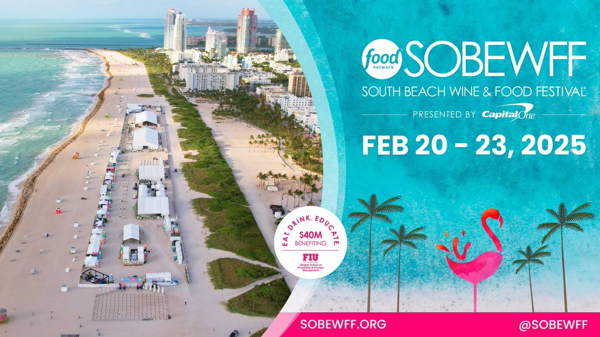 On the heels of a successful <a href="/NYCWFF/">NYC Wine & Food Festival</a> comes <a href="/SOBEWFF/">SOBEWFF</a> 🥳 Have a <a href="/CapitalOne/">Capital One</a> Card? Check the link in bio for exclusive deals + early access 👀

See you on the beach <a href="/FoodNetwork/">Food Network</a>! 🏝️☀️🌊

#Miami #MiamiBeach #SOBEWFF #Food #Wine