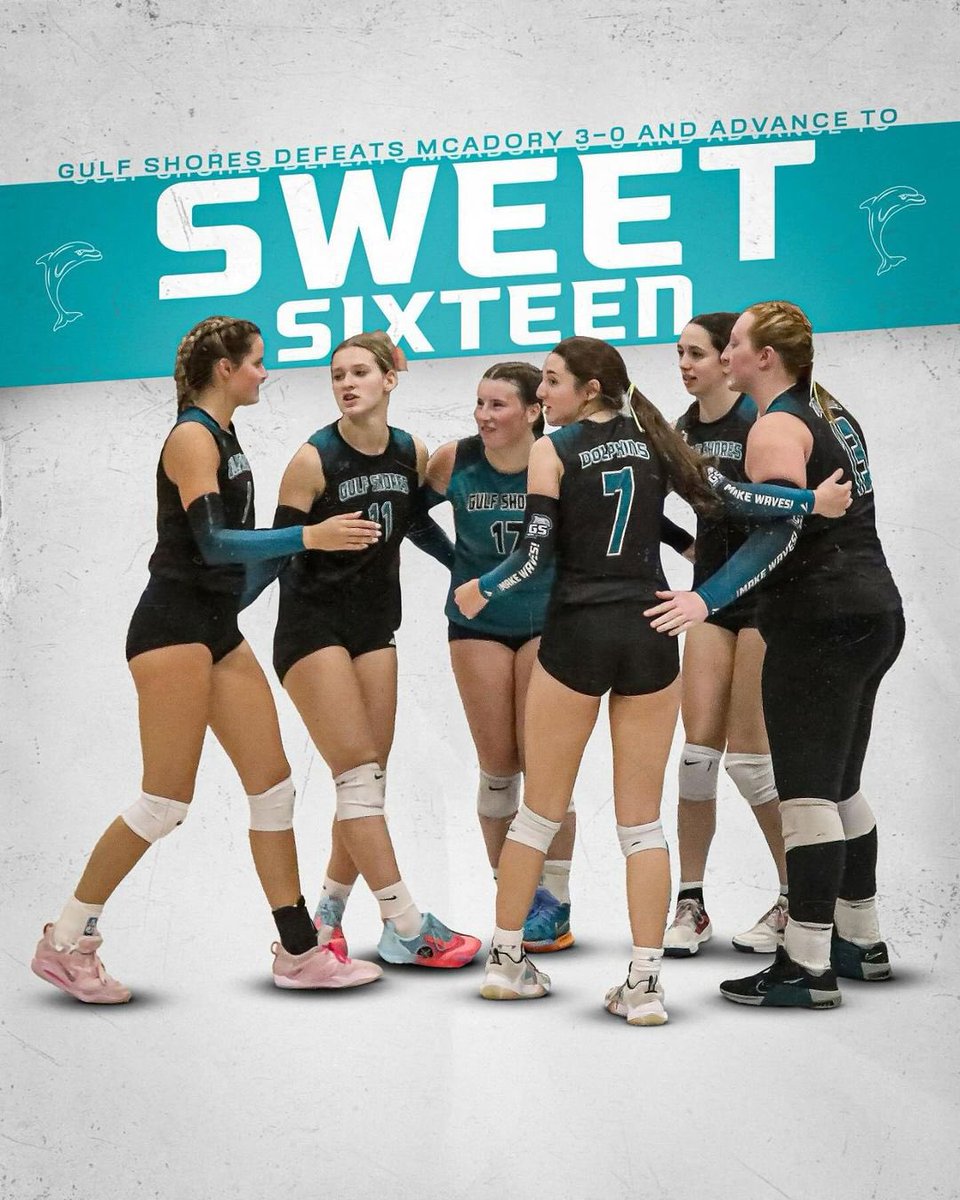 GulfShoresBOE's tweet photo. Repost from @gshs__vball
•
Mcadory✅
SWEET 16 BOUND!!
#gsvb #fearthefin https://t.co/kt7Cs4n948