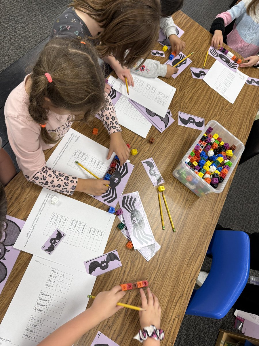 First grade mathematicians building number sense and practicing measurement skills. 🔢 📏