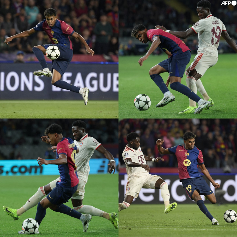 InvictosSomos's tweet photo. Su repertorio de regates, su visión de campo, su sensibilidad para asociarse, su capacidad para asistir, su facilidad para ganar duelos individuales, su golpeo de balón y su personalidad para asumir responsabilidades en partidos grandes. A los 15 años, debutó profesionalmente. A los 16 años, ya era titular indiscutible en el FC Barcelona y en la Selección de España. Y a los 17 años, es campeón de Europa (siendo MVP joven), está nominado al Balón de Oro (el más joven en conseguirlo) y es, sin duda, uno de los mejores futbolistas del mundo. Lamine Yamal es lo nunca antes visto. Tiene todo lo que se necesita para sentarse en el trono y convertirse en leyenda. El adolescente tocado por la varita. EL ELEGIDO.